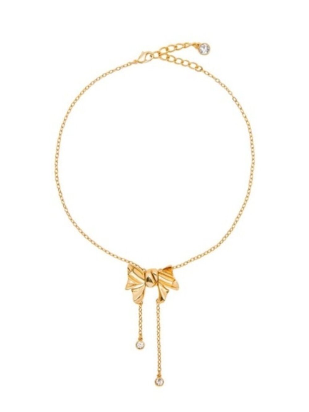 Oscar de la Renta Lariat Bow necklace